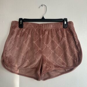 Juicy Couture Blush Velour Athletic Shorts